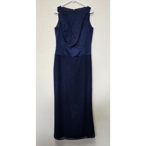 Dessy Creations Vintage 10-12 Navy Gown Evening Wedding Maxi Whimsy Fairy